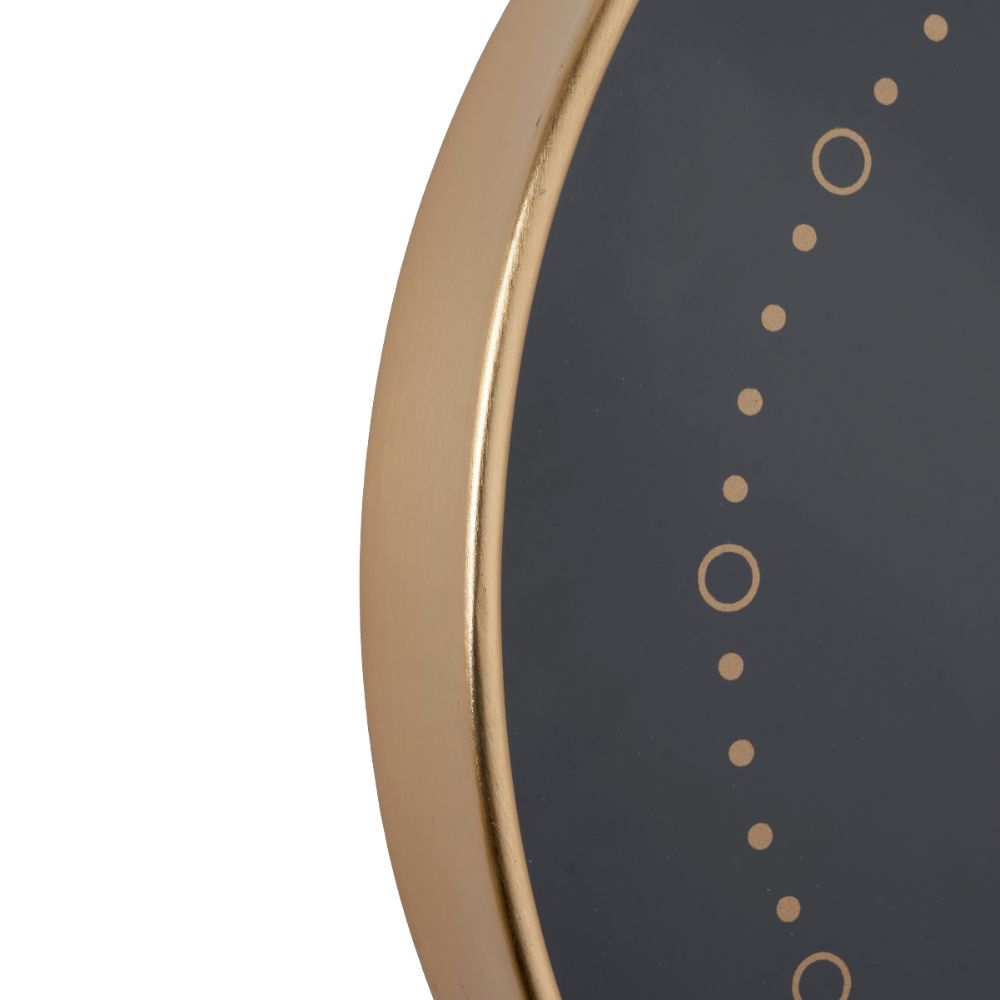 Metal Black Face and Antique Brass Wall Clock