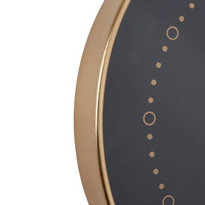 Metal Black Face and Antique Brass Wall Clock