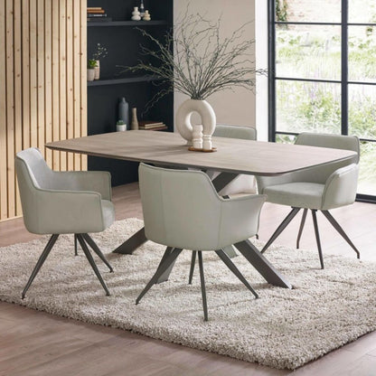 Noah Ivory Fabric Dining Chair