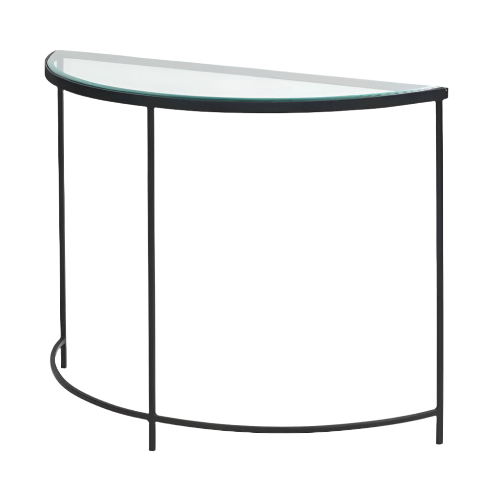 Marazzi Bevelled Glass Half Moon Console Table
