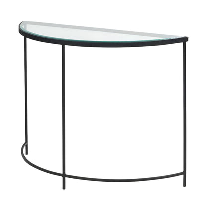 Marazzi Bevelled Glass Half Moon Console Table