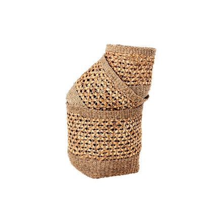 Seagrass and Water Hyacinth Tall Round Baskets (Set of 3)