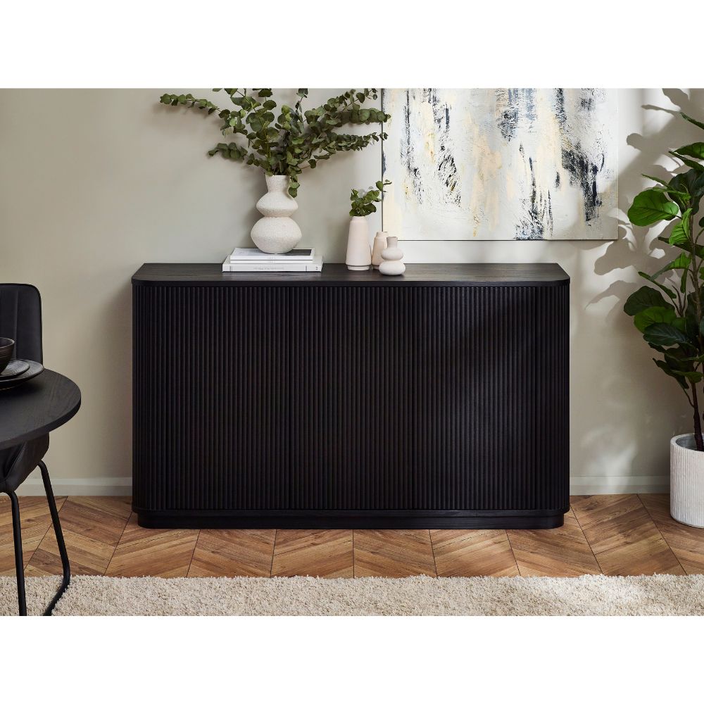 Louis Black Fluted Sideboard