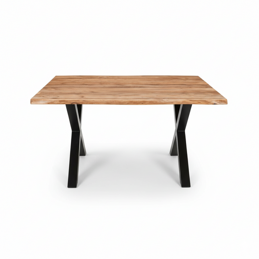 Live Edge Acacia Wood Large Square Dining Table