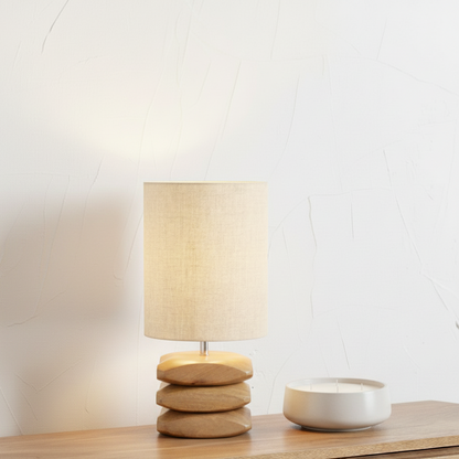 Amir Mango Wood Natural 3 Pebble Table Lamp