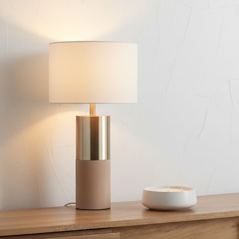 Etosha Wood and Metal Table Lamp