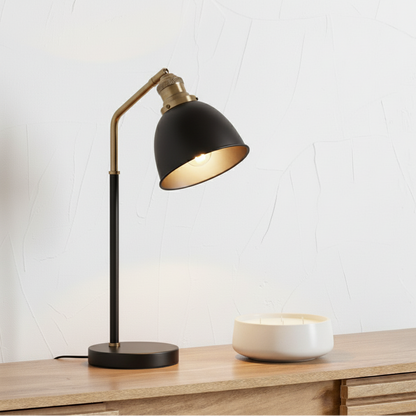 Augusto Black and Gold Task Table Lamp