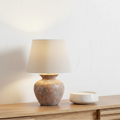 Siena Brown  Round Table Lamp
