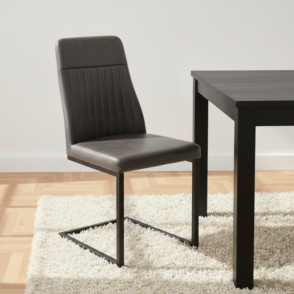 Vintage Styled PU Leather Dining Chair (Set of 2)