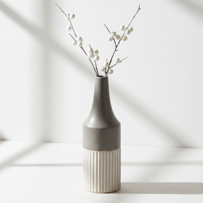 Mason Ceramic Convex Grey Vase