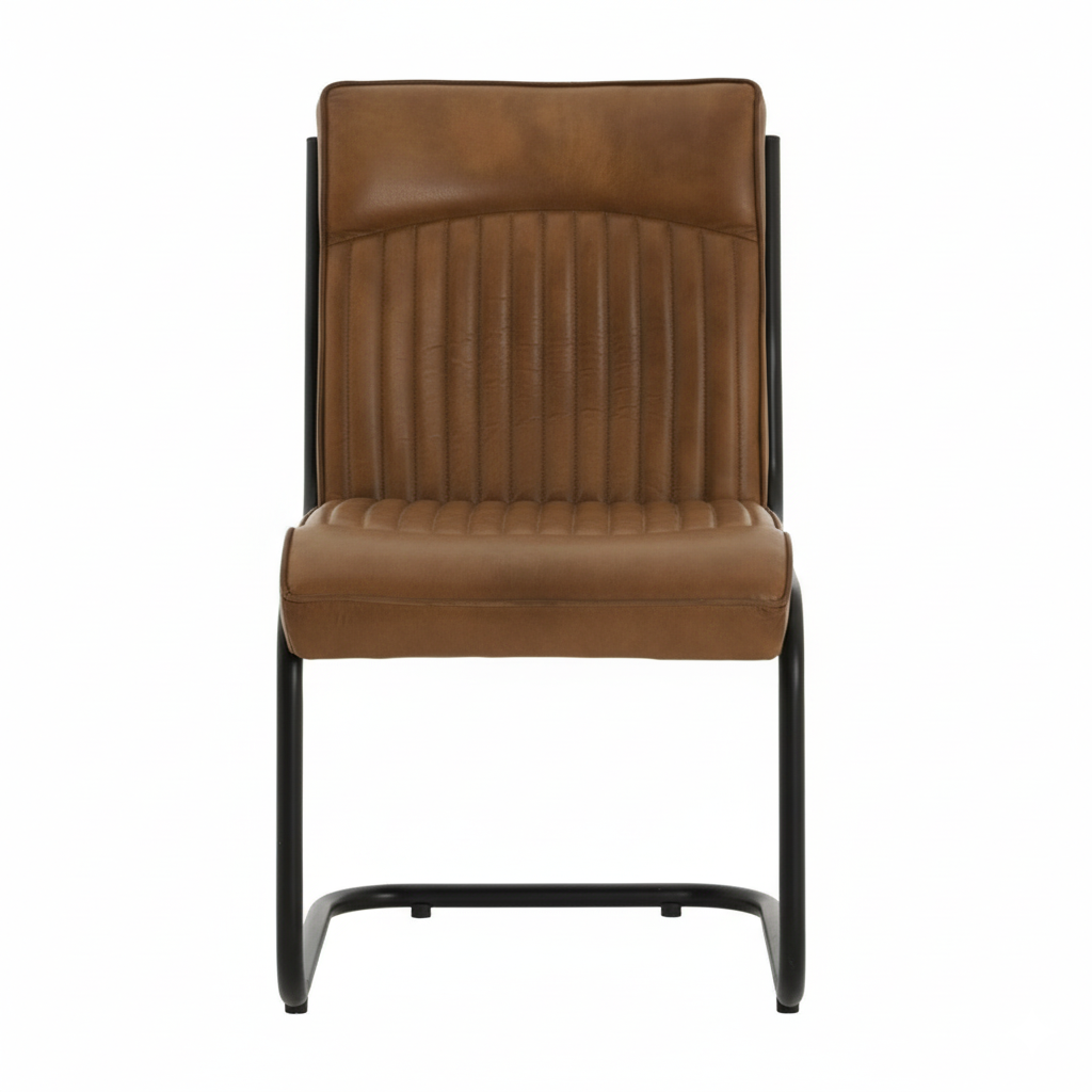 Billy Brown Leather Dining Chair
