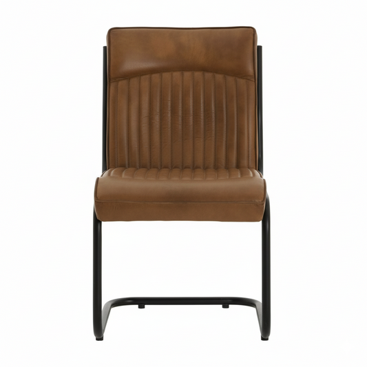 Billy Brown Leather Dining Chair