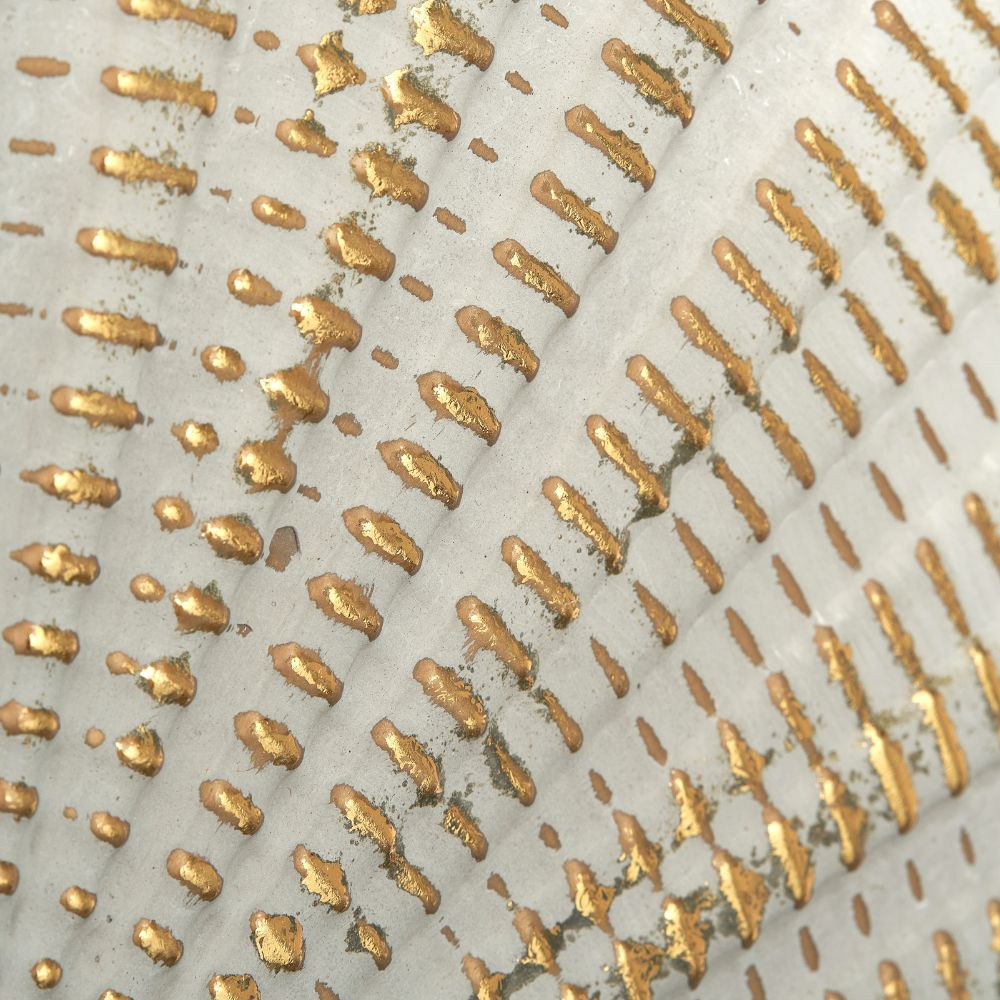 Metal Light Grey and Gold Starburst Wall Art