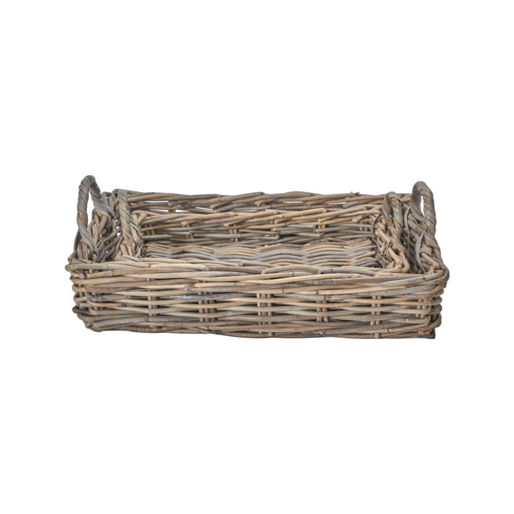 Kubu Grey Basket Trays (Set of 2)