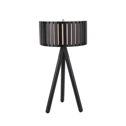 Rabanne Slatted Pine Wood Tripod Table Lamp