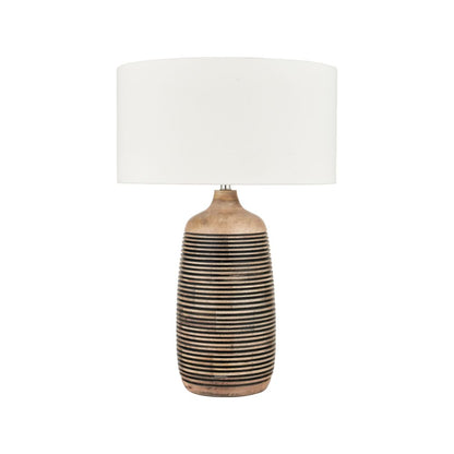 Caspian Mango Wood Natural Grooved Table Lamp