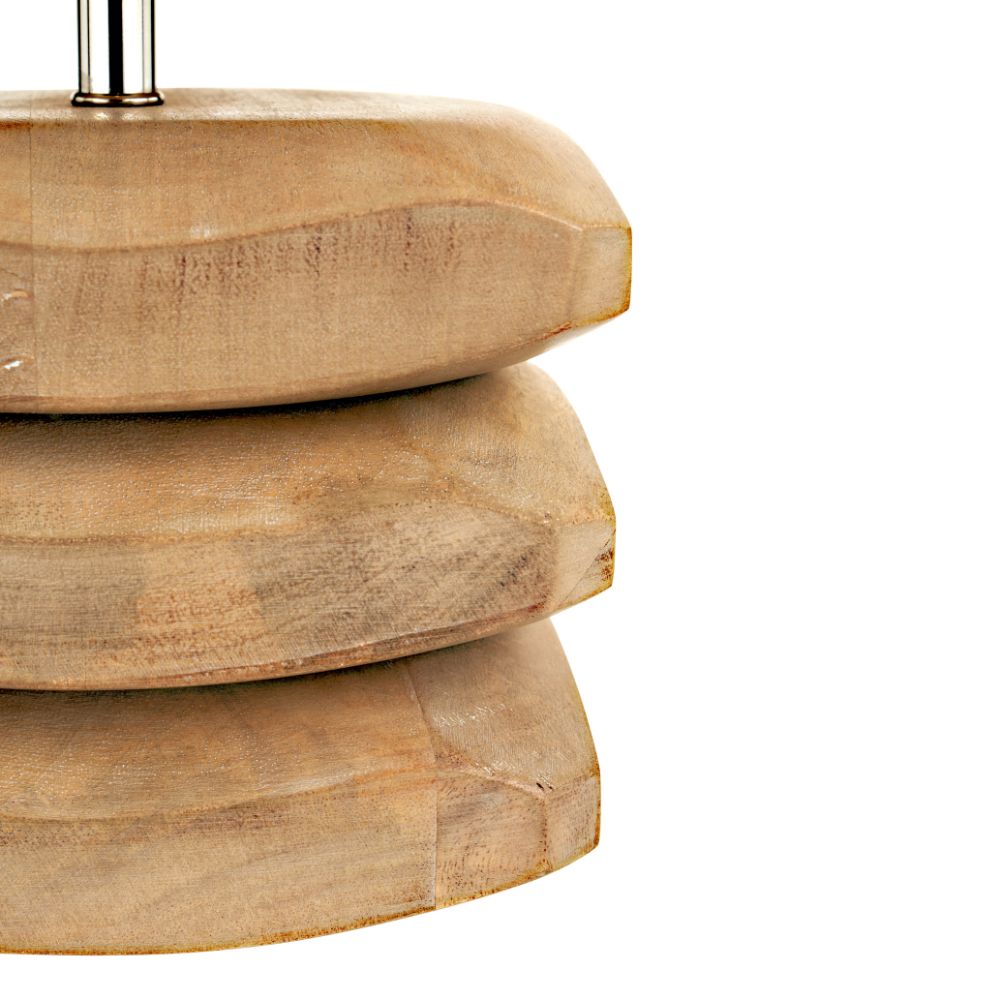 Amir Mango Wood Natural 3 Pebble Table Lamp