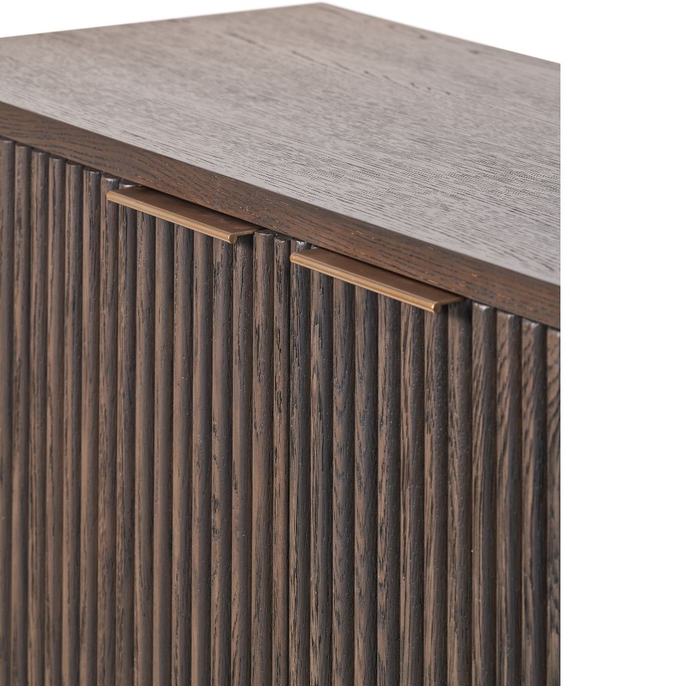 Raie Dark Brown Pine Wood Sideboard