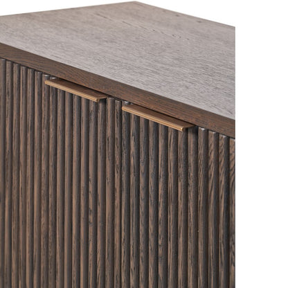 Raie Dark Brown Pine Wood Sideboard