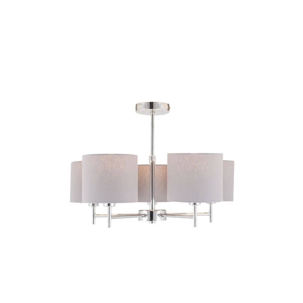 Plaza Linen 5 Arm Pendant