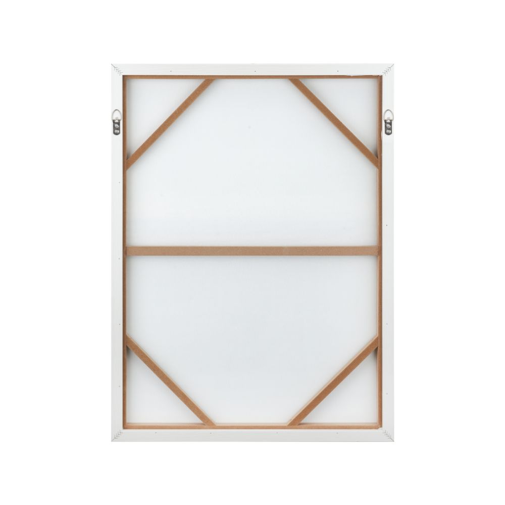 Canvas Blues Abstract with White Frame