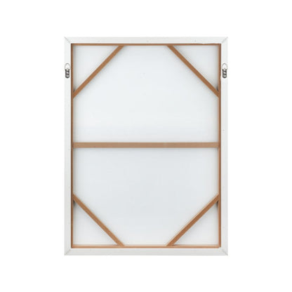 Canvas Blues Abstract with White Frame