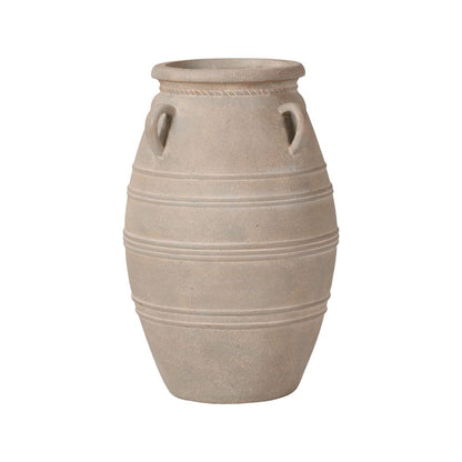 Fibrestone Grey Wash Decorative with Handles Vase
