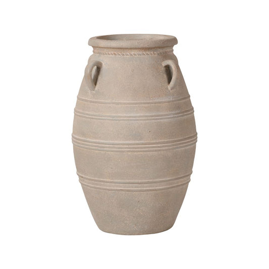 Fibrestone Grey Wash Decorative with Handles Vase