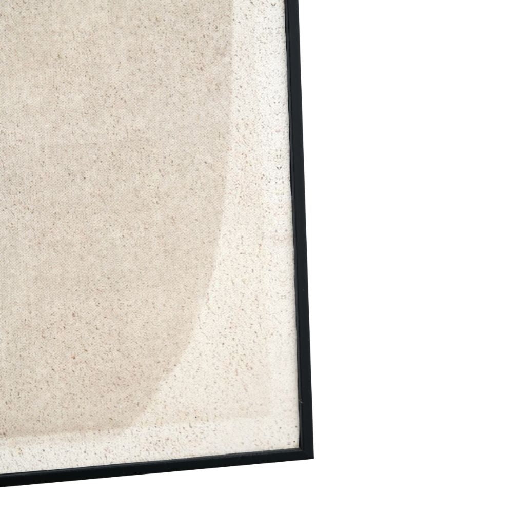 Canvas Natural and Black with Ovals Design and Black Frame