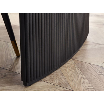 Louis Fluted 1.8m Extendable Dining Table Black