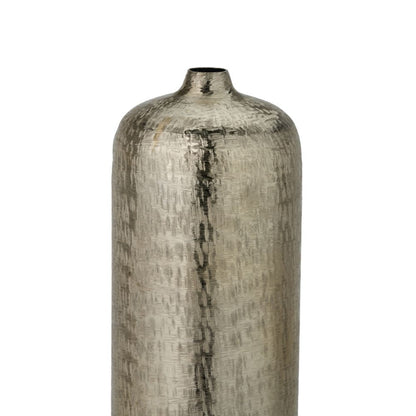 Metal Hammered Tall Vase