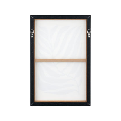 Canvases Black Leaf Print with Black Frames (Set of 2)