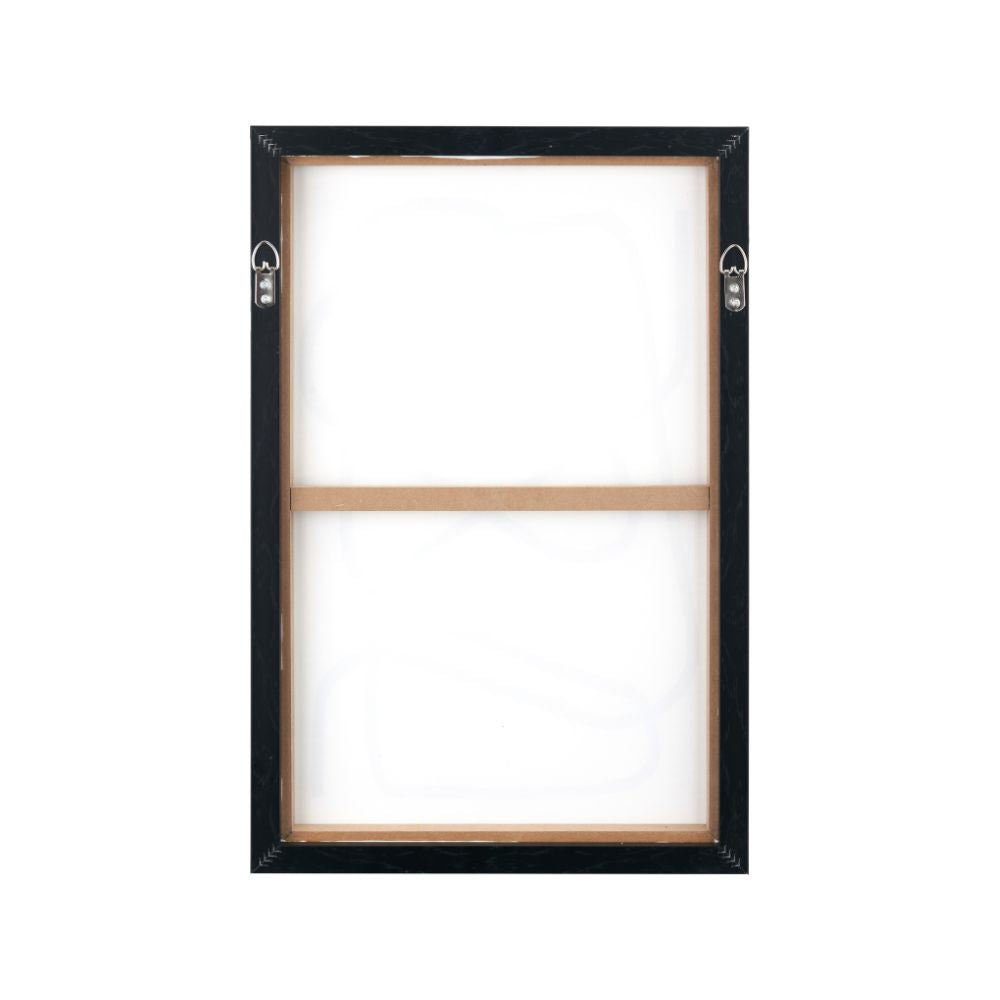 Canvases Black Squiggle Print with Black Frames (Set of 2)