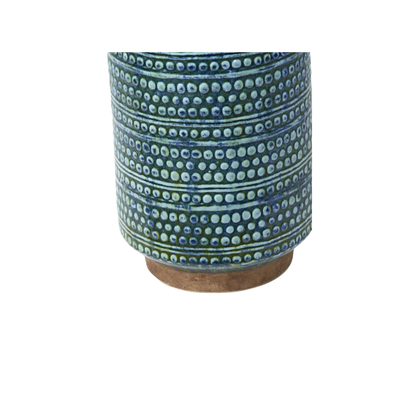 Theano Dot Design Blue Glaze Vase