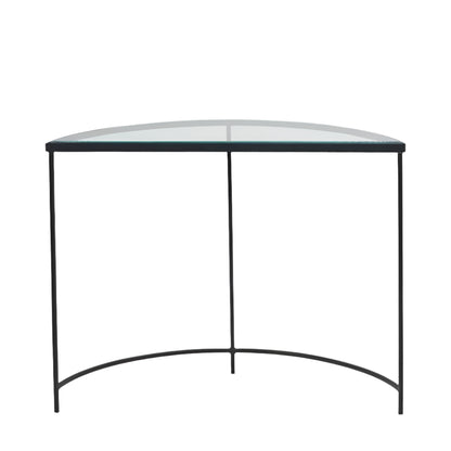 Marazzi Bevelled Glass Half Moon Console Table