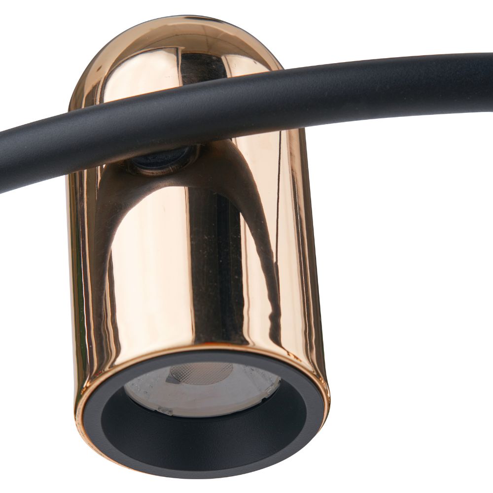 Xena Black and Rose Gold Metal 8 Light LED Pendant