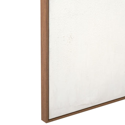 Abstract Canvas Natural and White with Natural Frame Large