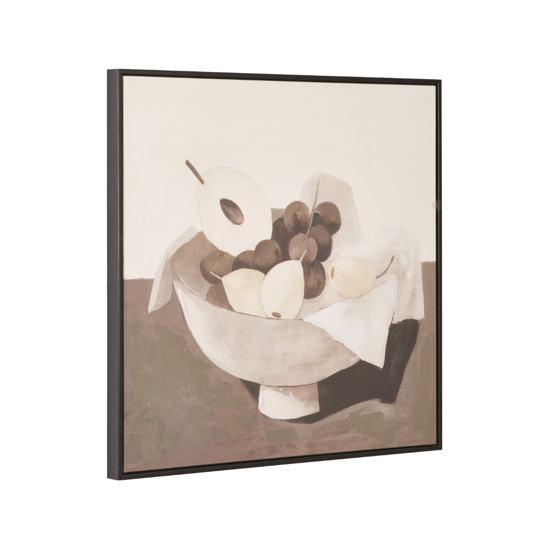 Fruit Design Canvas with Black Frame