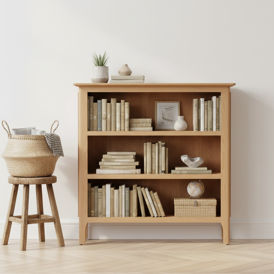 Oakmere Small Wide Bookcase