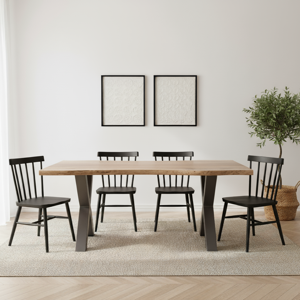 Live Edge Acacia Wood Dining Table