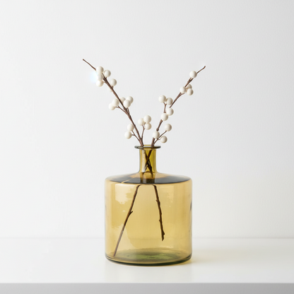 Recycled Glass Forest Green Bottle Vase