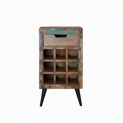 Coastal Chic Wine Rack Lamp Table