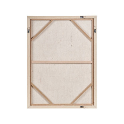 Textured Canvas White and Natural with Natural Frame