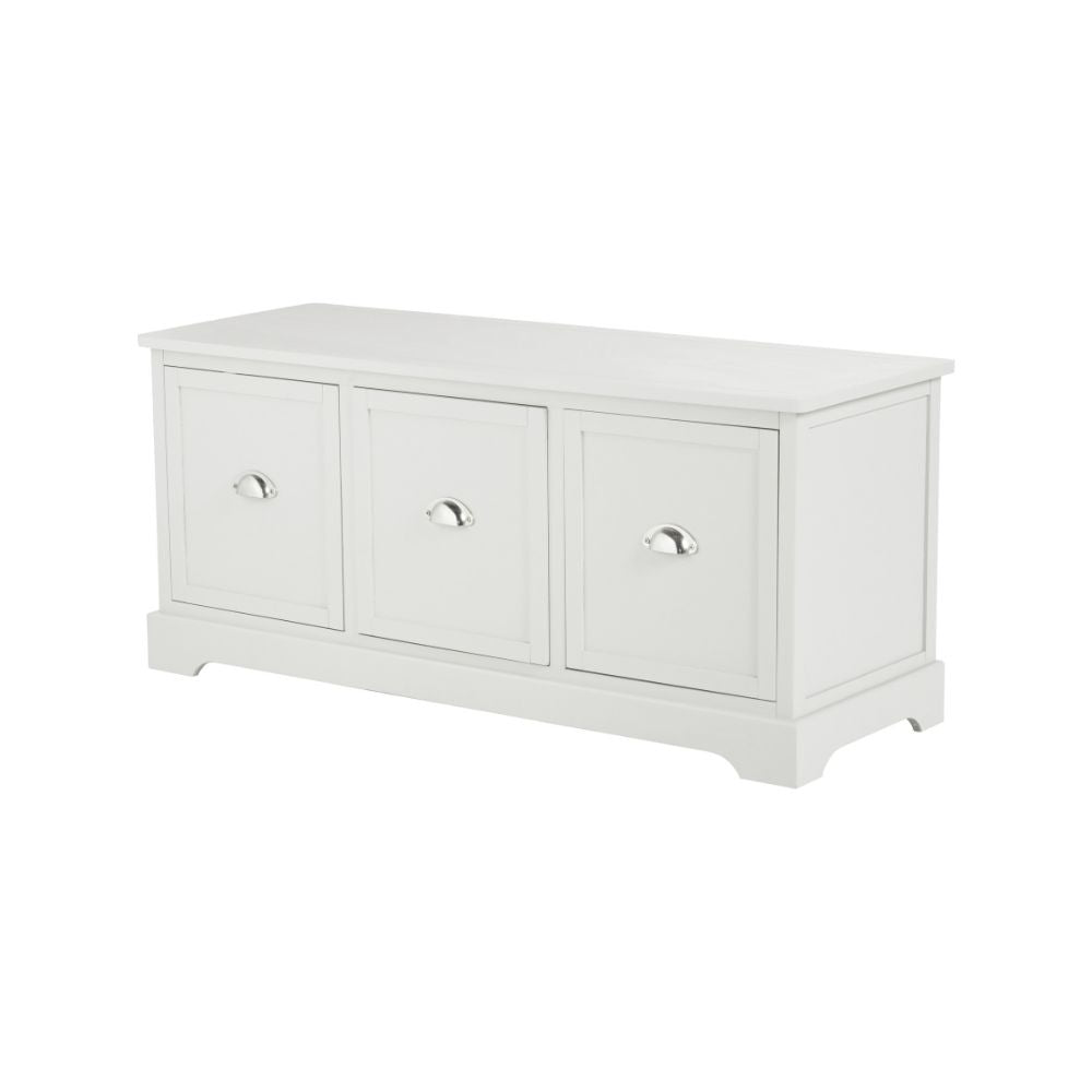 Croft Linen Pine Wood 3 Drawer Sideboard