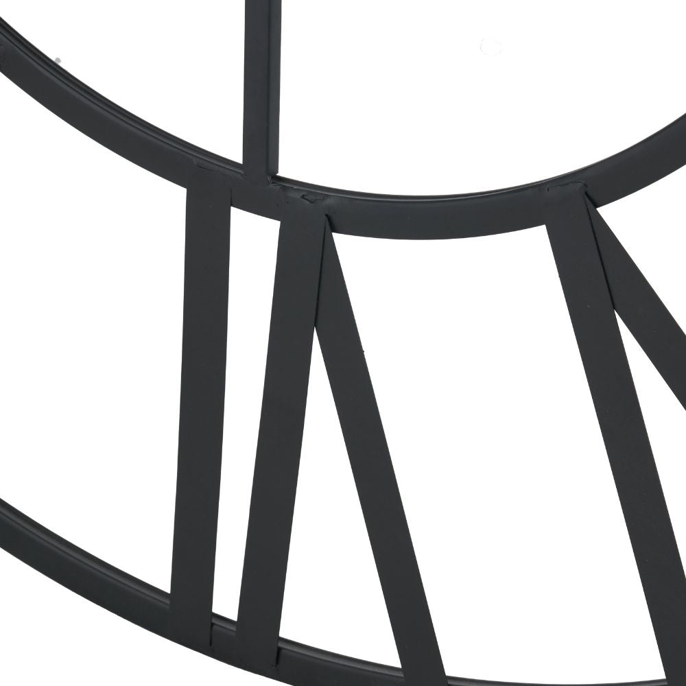 Metal Black Large Round Wall Clock