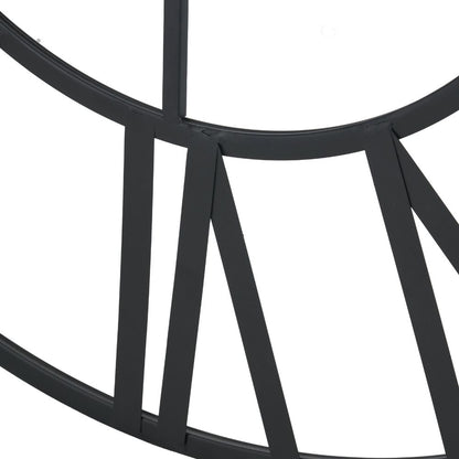 Metal Black Large Round Wall Clock