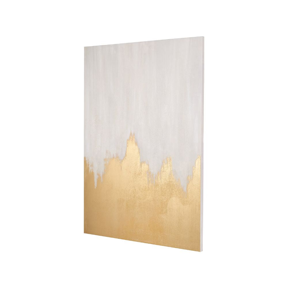 Frameless Canvas Black or White and Gold Abstract