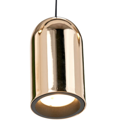 Xena Black and Rose Gold Metal 5 Drop LED Pendant