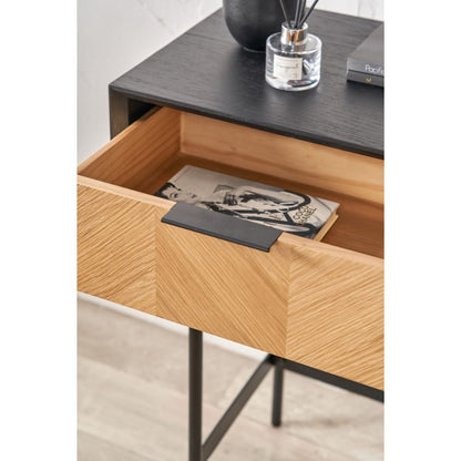 Hailee Pine Wood 2 Drawer Console Table