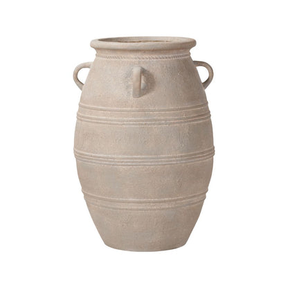 Fibrestone Grey Wash Decorative with Handles Large Vase